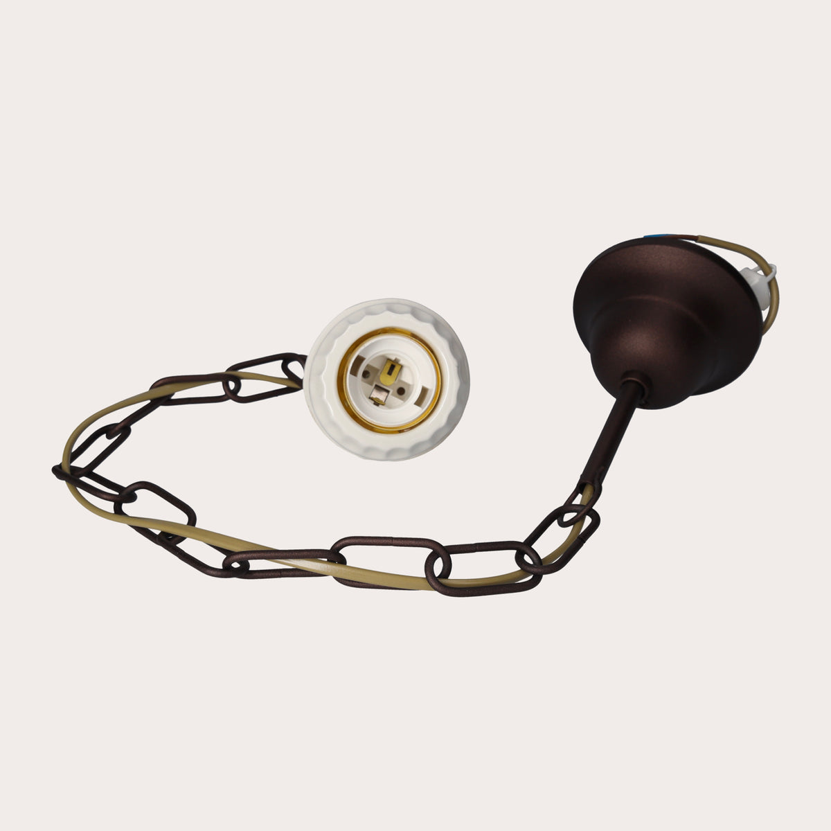 Catena in ottone con Attacco E27 per Lampadari in Ceramica