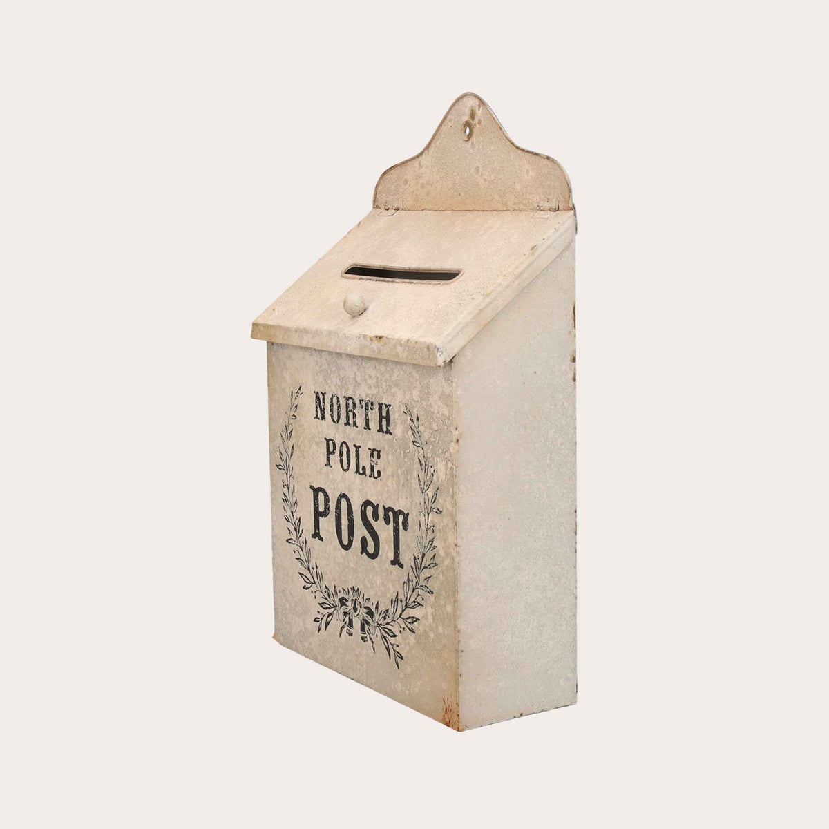 Cassetta Postale Bianca per Babbo Natale Antichizzata