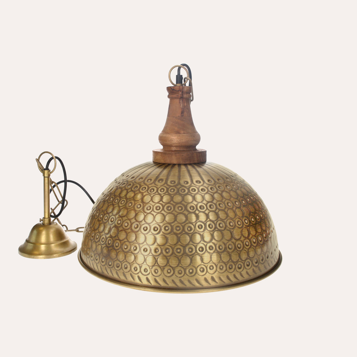 Lampadario in Metallo Oro Stile Industriale