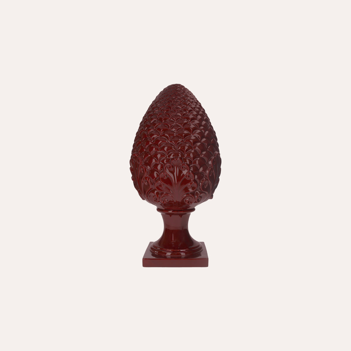 Pigna in Ceramica Bordeaux H. 35cm