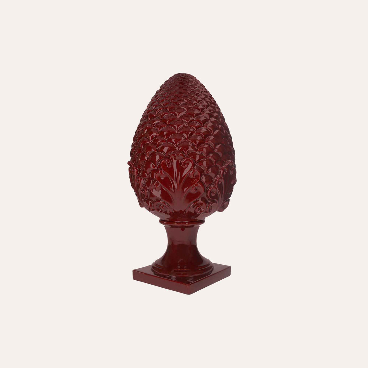 Bordeaux Ceramic Pine Cone - H. 50cm