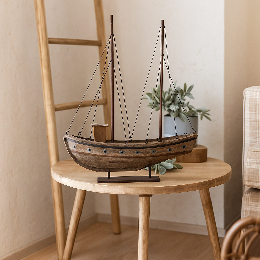 Miniatura Peschereccio in Legno e Ferro