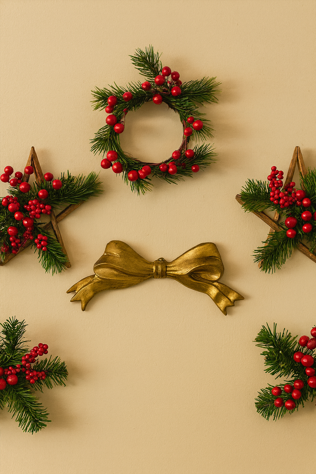 Noeud Décoratif Doré En Bois Sculpté