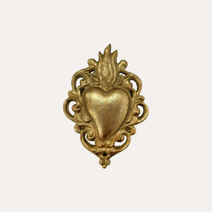 Cuore Sacro in Resina Oro 14x10 cm - KeyHome Store