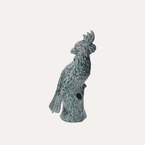 Parrot light blue ceramic vase 26x18x53 cm