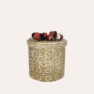 Set Scatole Natalizie con Fiocco in Ferro H.23x20 cm