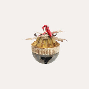 Ghianda Natalizia in Latta Oro e Verde H.28x33 cm - KeyHome Store