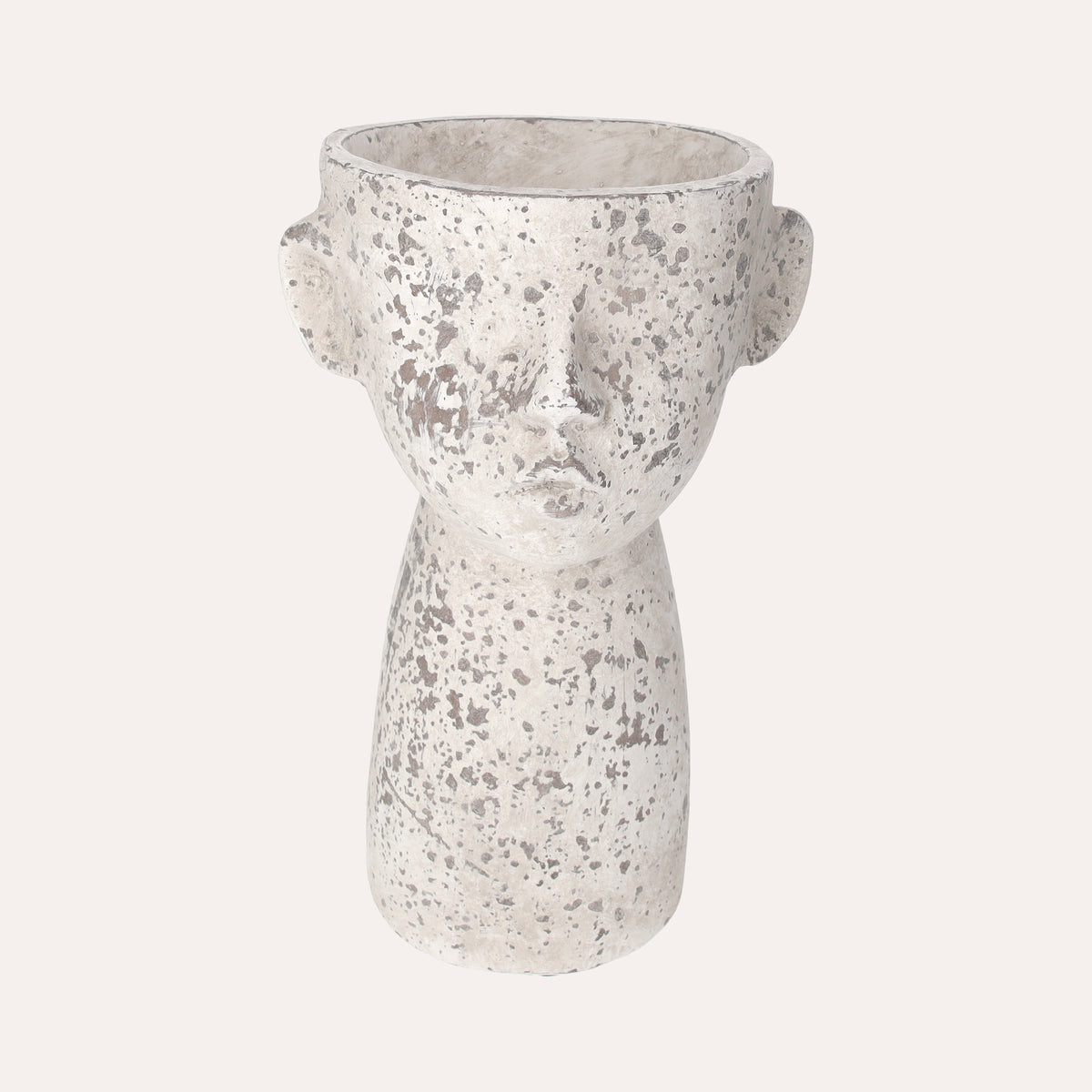 Testa Vase in Gray Resin H.31 cm