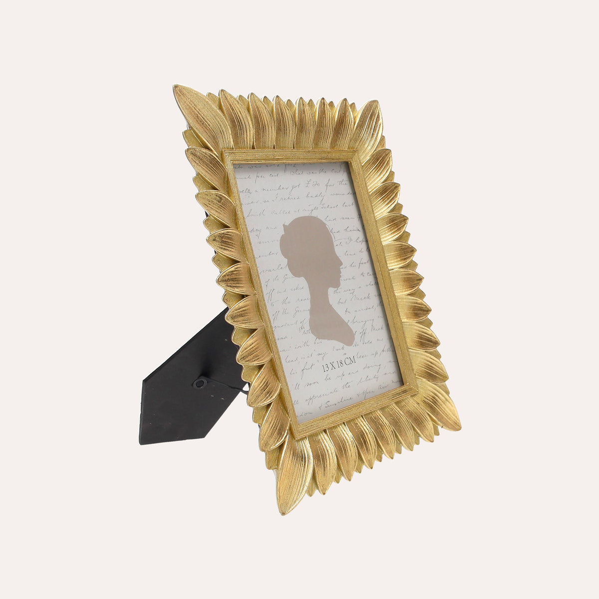 Photo Frame with Golden Leaf Details (23.5x18 cm)