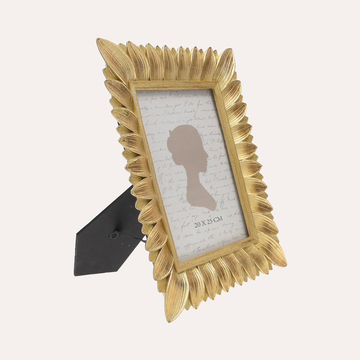 Large Photo Frame with Gold Leaf Pattern (26x20 cm)