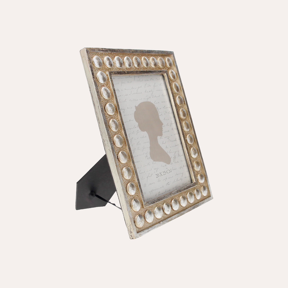 Portafoto Grande Cornice con Borchie in Argento (24x19cm)
