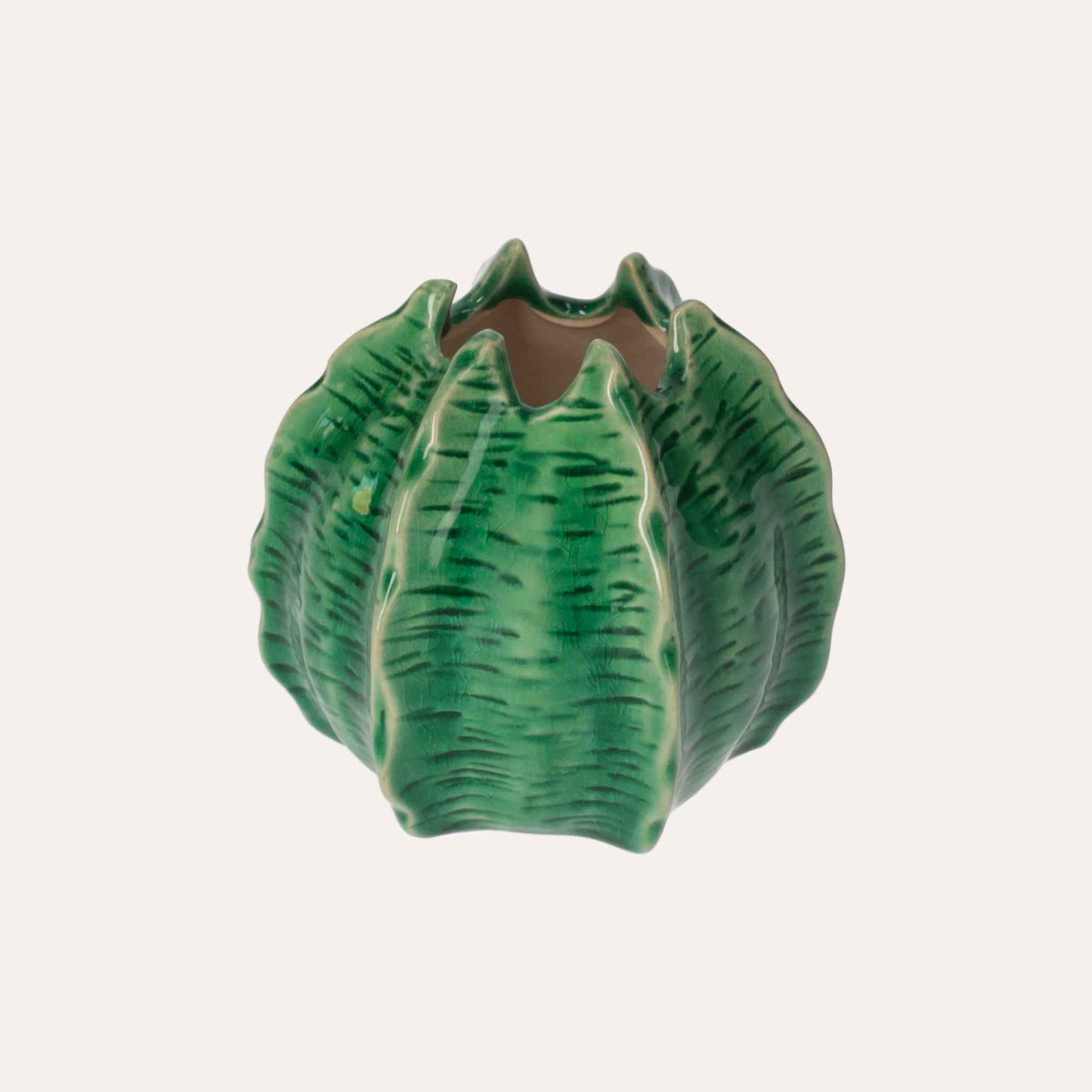Vasetto Decorativo a Forma di Cactus in Ceramica