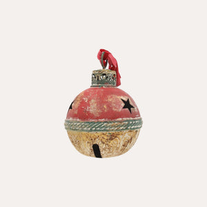 Sonaglio Natalizio in Latta Rosso e Oro H.25x16 cm - KeyHome Store