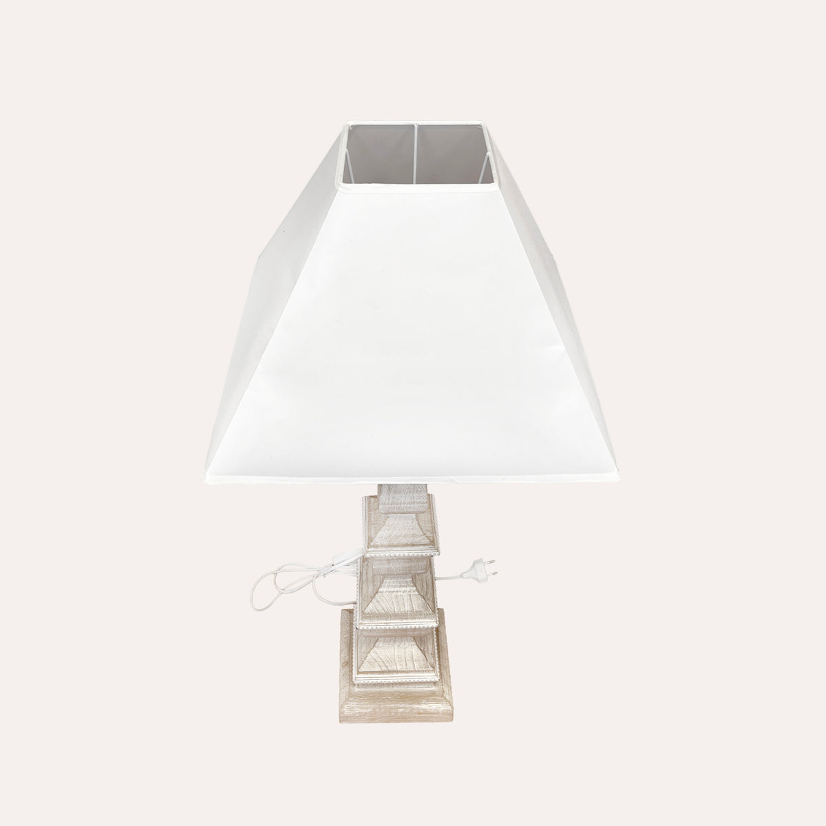 Lampada da Tavolo Quadrata con Paralume