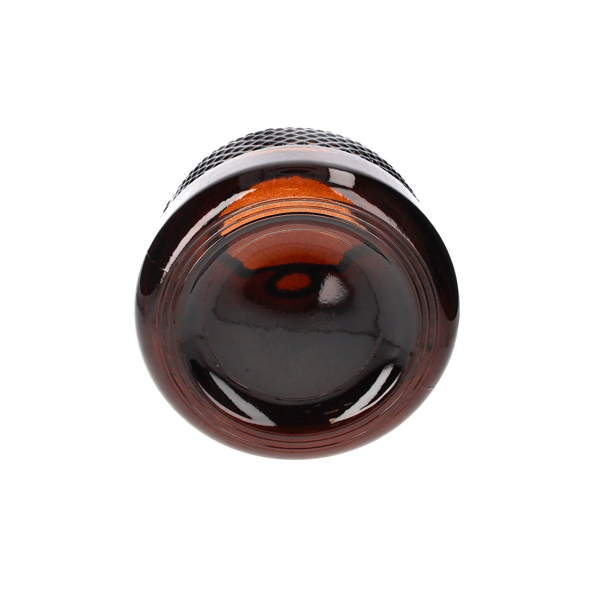 Diamond Decorative Vase in Dark Amber Recycled Glass