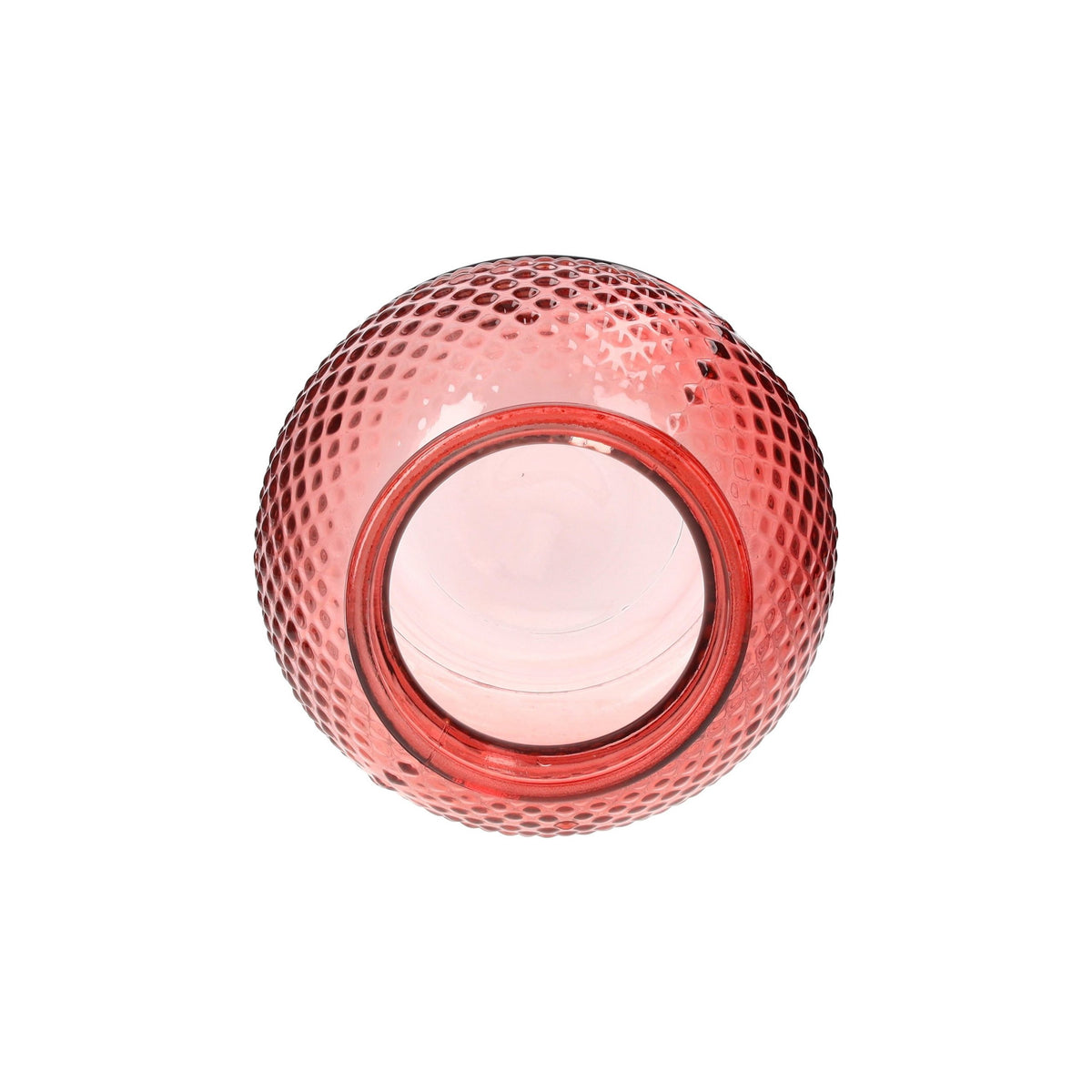 Decorative Diamond Vase in Recycled Pink Glass