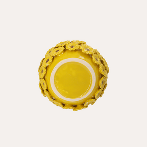 Vaso Margherite in Ceramica Giallo H.28 cm - KeyHome Store