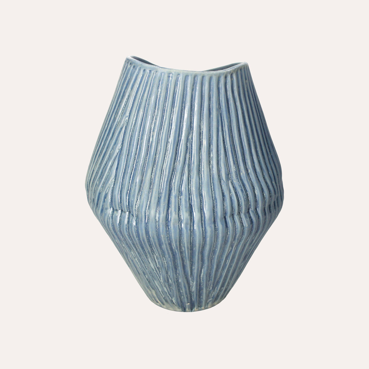 Coste Vase in Blue Ceramic