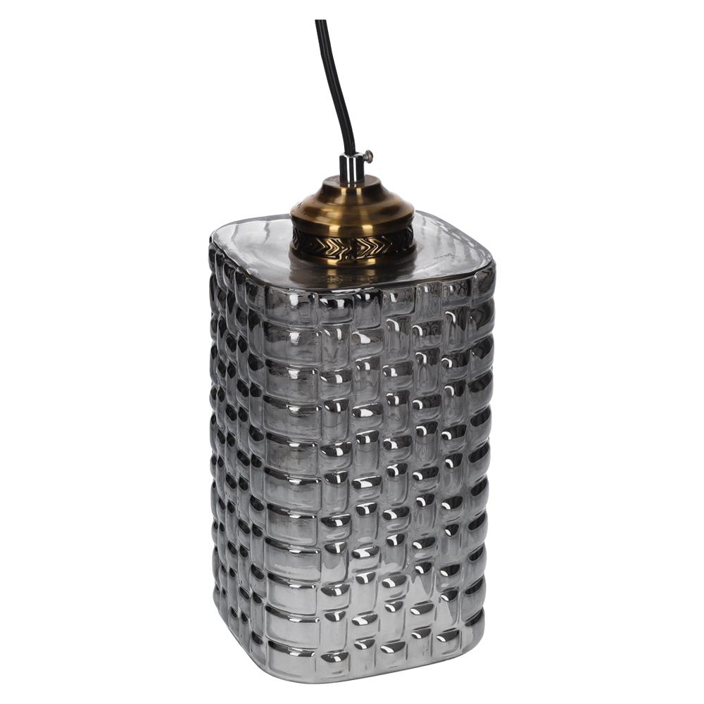 Lampadario Moderno a Sospensione in Vetro Grigio