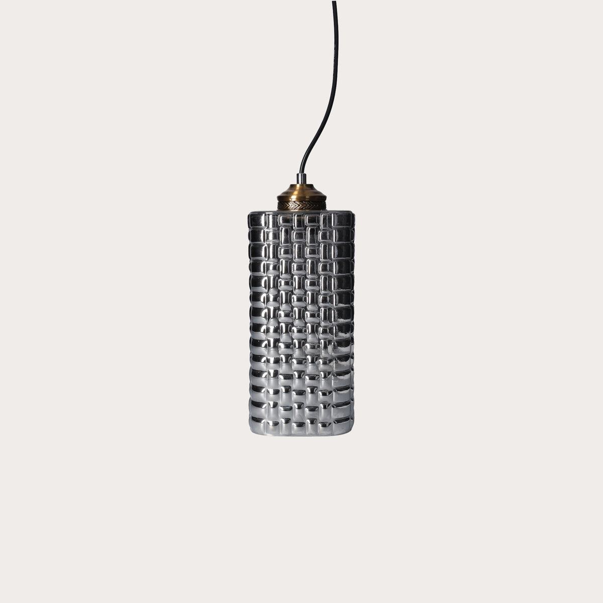 Lampadario Moderno a Sospensione in Vetro Grigio