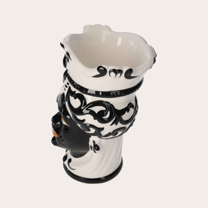 Testa di Moro Man Vase in Black Ceramic – Handcrafted Decorative Vase