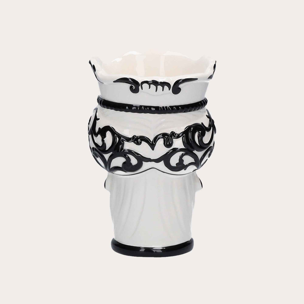 Small Testa di Moro Vase in Black Ceramic – Made in Italy Craftsmanship h. 20cm