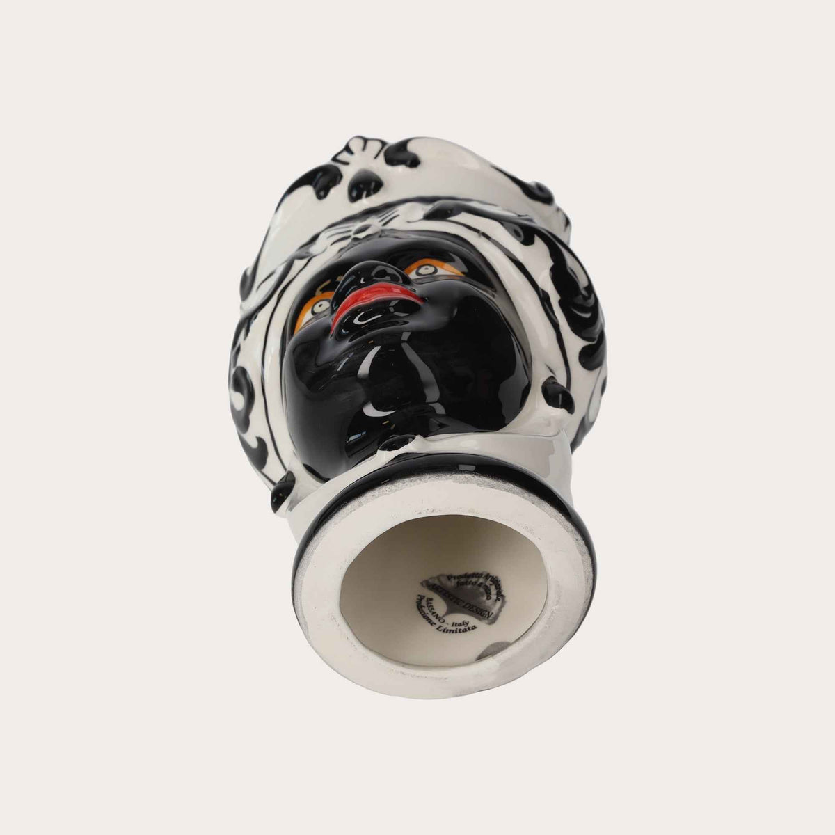 Small Testa di Moro Vase in Black Ceramic – Made in Italy Craftsmanship h. 20cm