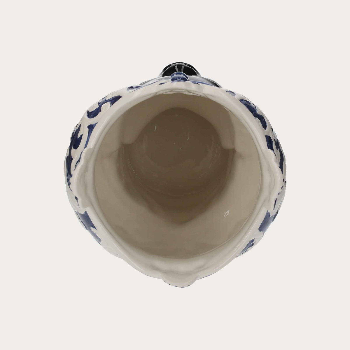 Vaso Testa di Moro Donna Grande in Ceramica Blu – Artigianato Made in Italy h. 47 cm