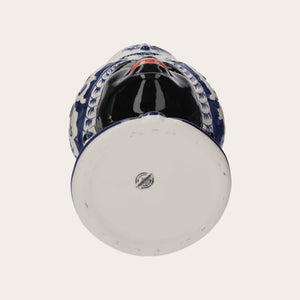 Vaso Testa di Moro Donna Grande in Ceramica Blu – Artigianato Made in Italy h. 47 cm