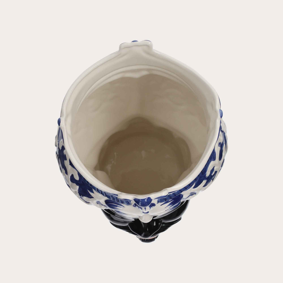 Vaso Testa di Moro Uomo Grande in Ceramica Blu – Artigianato Made in Italy h. 47 cm