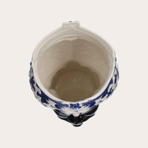 Vaso Testa di Moro Uomo Grande in Ceramica Blu – Artigianato Made in Italy h. 47 cm