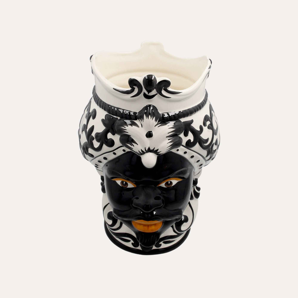 Vaso Testa di Moro Donna Grande in Ceramica – Artigianato Made in Italy h. 47 cm