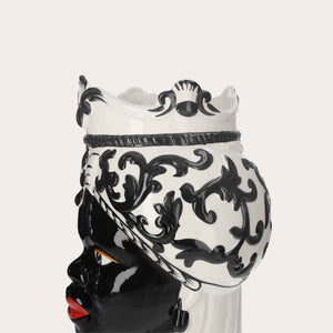 Vaso Testa Donna di Moro Grande in Ceramica – Artigianato Made in Italy h. 47 cm