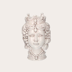 Vase Femme Testa di Moro en Céramique Antique - Fabriqué en Italie Artisanat h. 38 cm