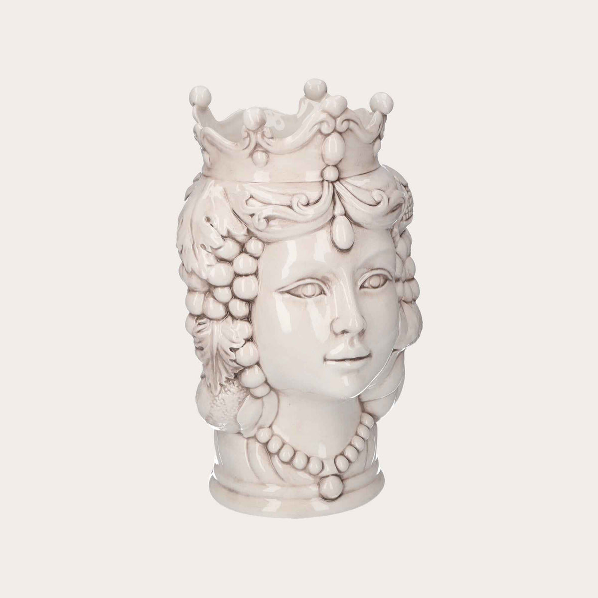 Vase Femme Testa di Moro en Céramique Antique - Fabriqué en Italie Artisanat h. 38 cm
