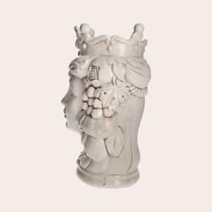Vase Femme Testa di Moro en Céramique Antique - Fabriqué en Italie Artisanat h. 38 cm