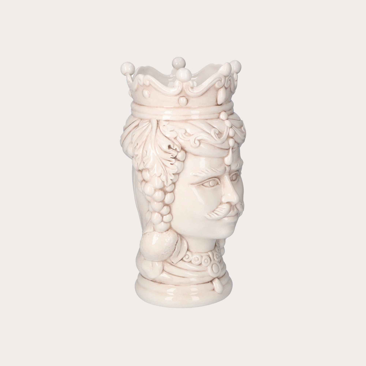 Testa di Moro Man Vase in Antique Ceramic - Made in Italy Craftsmanship h. 38cm