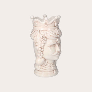 Testa di Moro Man Vase in Antique Ceramic - Made in Italy Craftsmanship h. 38cm