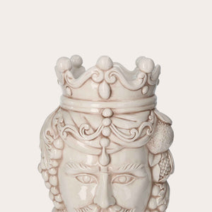 Testa di Moro Man Vase in Antique Ceramic - Made in Italy Craftsmanship h. 38cm