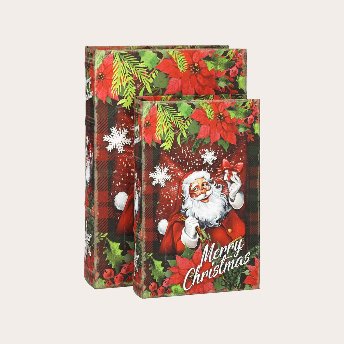 Pair of Santa Claus Book Boxes
