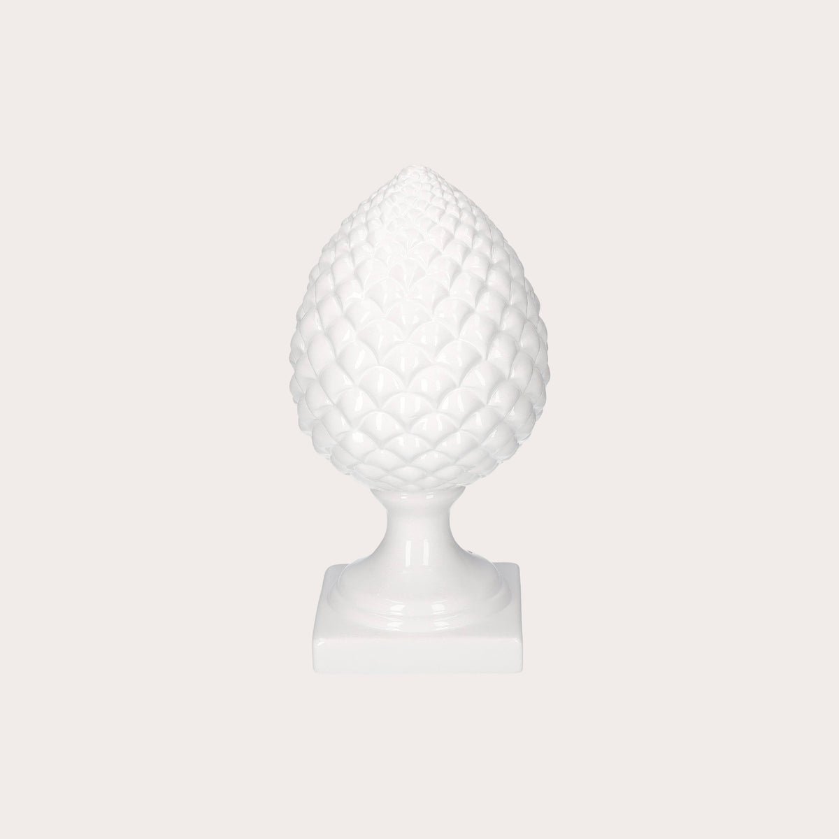 Pigna in Ceramica Bianca H. 30cm