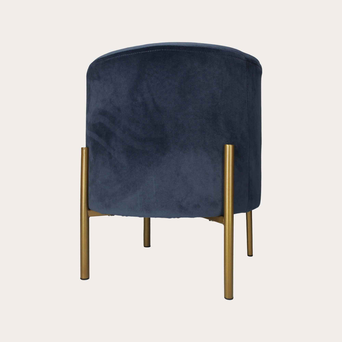 Pouf Rotondo Blu in Velluto