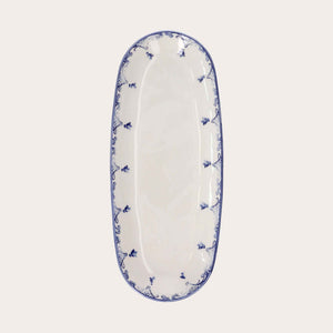 Piatto Ovale in Ceramica Stile Barocco Blu – Ovalina da Portata Raffinata