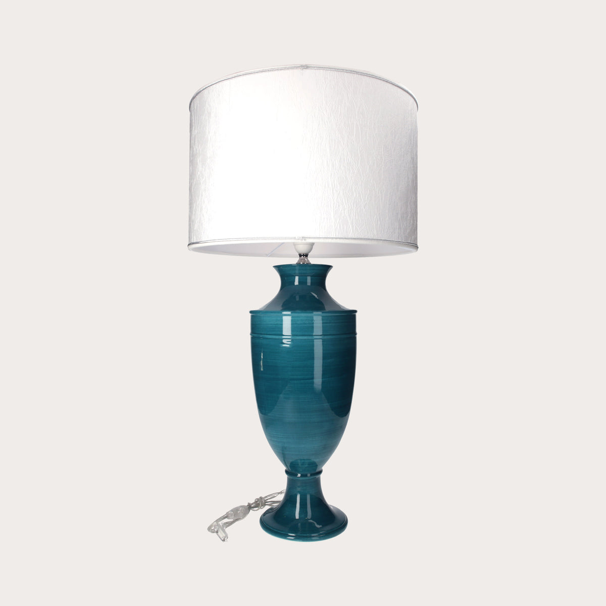 Lampada Decorativa in Ceramica Color Petrolio