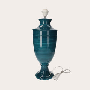 Lampada Decorativa in Ceramica Color Petrolio Artigianale