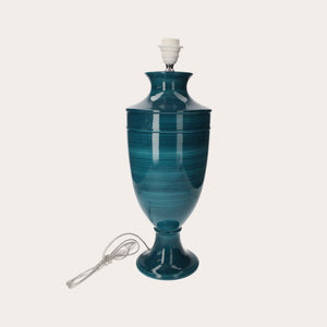 Lampada Decorativa in Ceramica Color Petrolio Artigianale