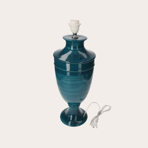 Lampada Decorativa in Ceramica Color Petrolio Artigianale