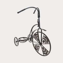 Tricycle Antique de Porte-Plantes en Fer