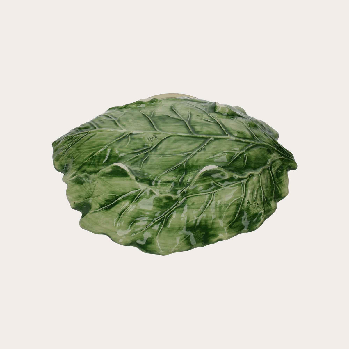Handmade Leaf-Shaped Green Ceramic Serving Plate – Made in Italy