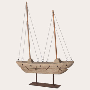 Miniature Fishing Boat in Wood and Iron